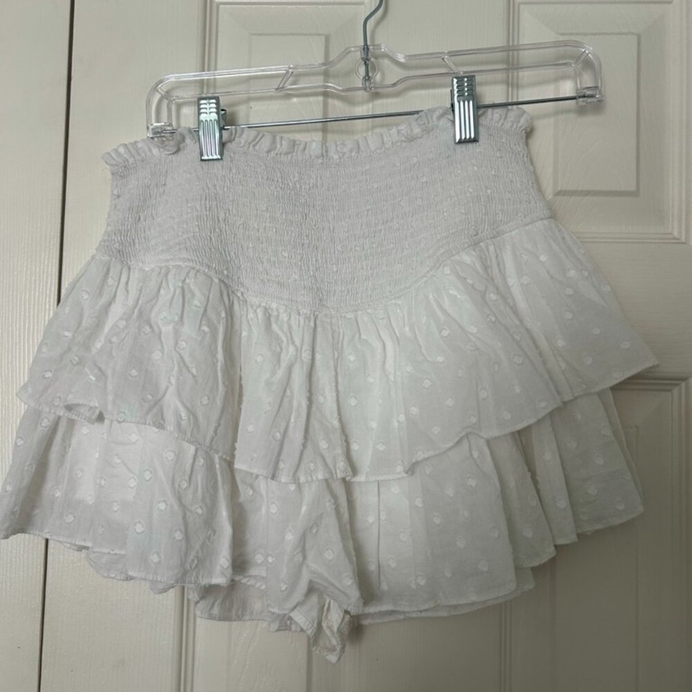 Mustard Seed White Flowy Mini Skirt